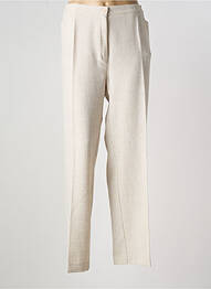 Pantalon droit stretch taille normale beige KARELIA femme