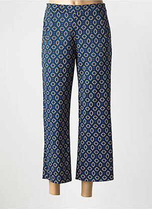 Pantalon 7/8 stretch taille normale bleu BARILOCHE femme