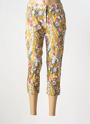 Pantacourt stretch taille normale jaune AGATHE & LOUISE femme