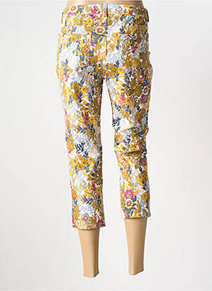 Pantacourt stretch taille normale jaune AGATHE & LOUISE femme