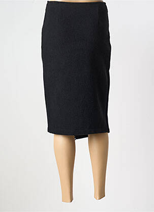 Jupe mi-longue coupe droite noir MOKI B femme