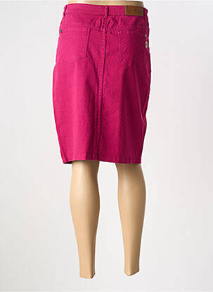 Jupe mi-longue stretch rose AGATHE & LOUISE femme