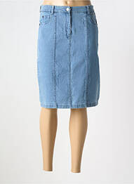 Jupe mi-longue coupe droite bleu AGATHE & LOUISE femme