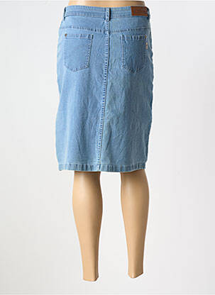Jupe mi-longue coupe droite bleu AGATHE & LOUISE femme