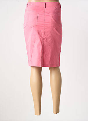 Jupe mi-longue stretch rose AGATHE & LOUISE femme