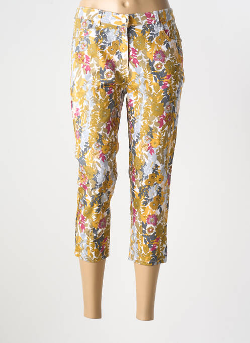 Pantacourt stretch taille normale jaune AGATHE & LOUISE femme