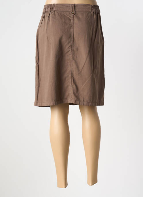 Jupe mi-longue marron AGATHE & LOUISE pour femme