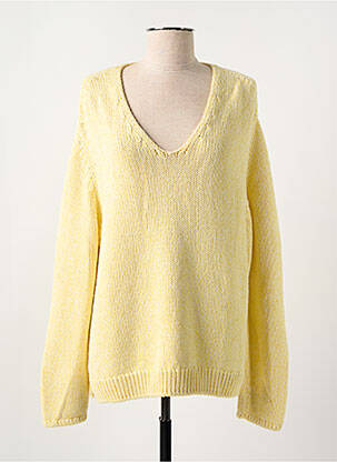 Pull tissage chiné manches longues jaune CLOSED femme