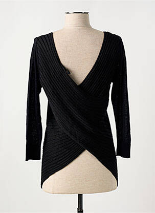 Pull coupe cintrée manches longues noir BARBARA BUI femme