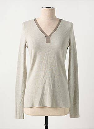 Pull coupe cintrée manches longues gris BARBARA BUI femme