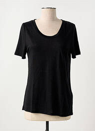 T-shirt stretch manches courtes noir ALLUDE femme