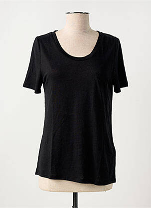 T-shirt stretch manches courtes noir ALLUDE femme