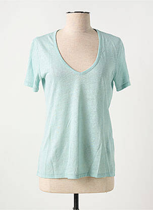 T-shirt col v manches courtes bleu CLOSED femme