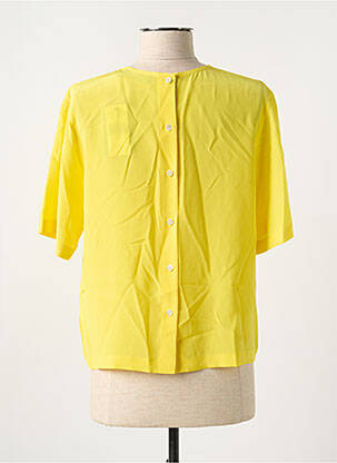 Top coupe fluide manches courtes jaune RALPH LAUREN femme