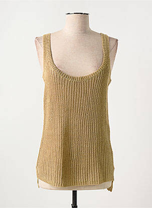 Pull coupe cintrée fines bretelles marron RALPH LAUREN femme