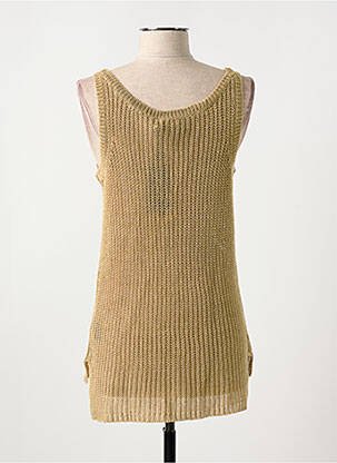 Pull coupe cintrée fines bretelles marron RALPH LAUREN femme