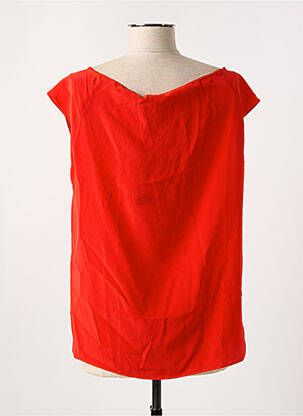 Top tissage crêpe manches courtes rouge RALPH LAUREN femme