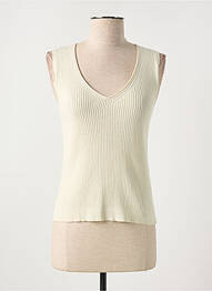 Pull stretch sans manche beige CLOSED femme