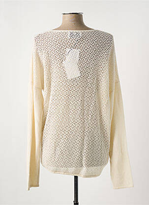 Pull coupe cintrée manches longues beige ALLUDE femme