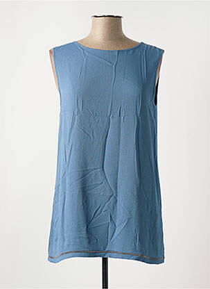 Top coupe fluide sans manche bleu FABIANA FILIPPI femme