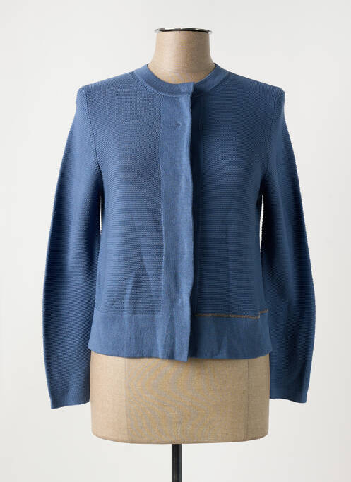 Gilet manches longues stretch bleu FABIANA FILIPPI femme