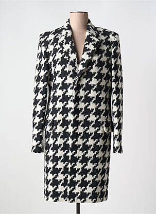 Manteau long coupe cintrée sans capuche noir BARBARA BUI femme