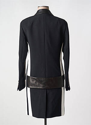 Manteau long coupe cintrée sans capuche noir BARBARA BUI femme