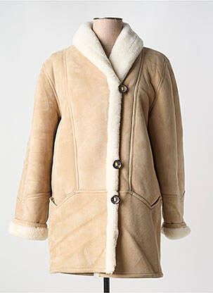 Manteau long coupe cintrée sans capuche beige BARBARA BUI femme