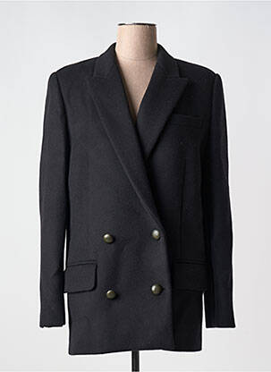 Manteau court poches sans capuche noir BARBARA BUI femme