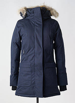 Parka manches longues a capuche bleu NOBIS femme