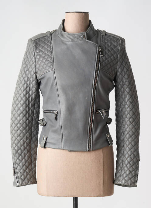 Veste en cuir gris BARBARA BUI pour femme