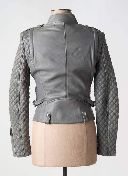 Veste en cuir gris BARBARA BUI femme