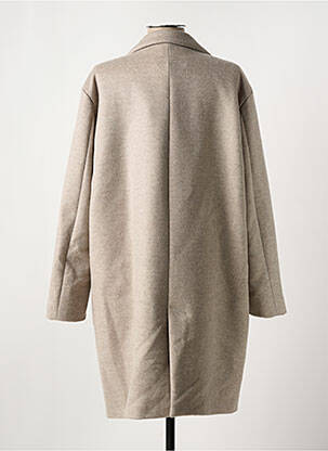 Manteau long coupe droite sans capuche beige FABIANA FILIPPI femme
