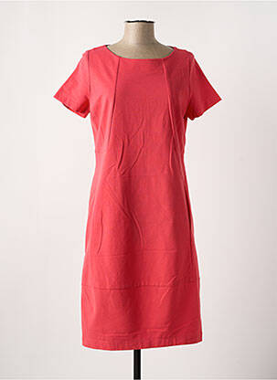 Robe mi-longue manches courtes manches courtes rose ROSSO 35 femme