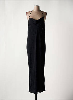 Robe longue tissage crêpe sans manche noir BA&SH femme
