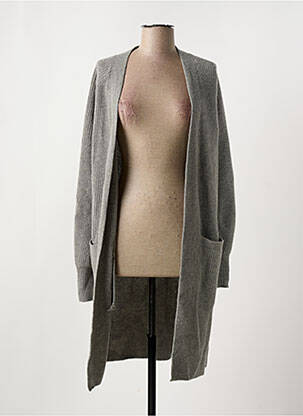 Gilet manches longues maille tricot gris RALPH LAUREN femme