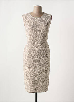 Robe mi-longue sans manche sans manche beige D.EXTERIOR femme