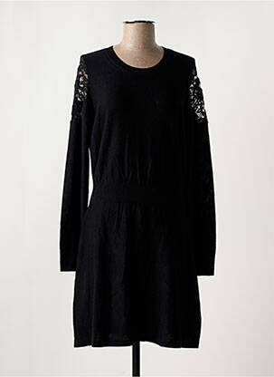 Robe pull coupe cintrée manches longues noir SONIA RYKIEL femme