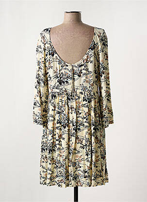 Robe mi-longue imprimé fleurs manches longues beige BA&SH femme