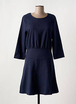 Robe mi-longue manches 3/4 manches 3/4 bleu MKT STUDIO femme