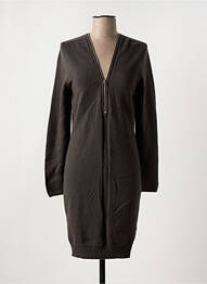Robe pull col v manches longues marron D.EXTERIOR femme