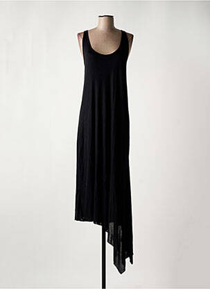 Robe Barbara Bui Taille 36 En Soie Noire - Sans Manches, Style évasé Avec Fleur - Neuf Sans étiquettes