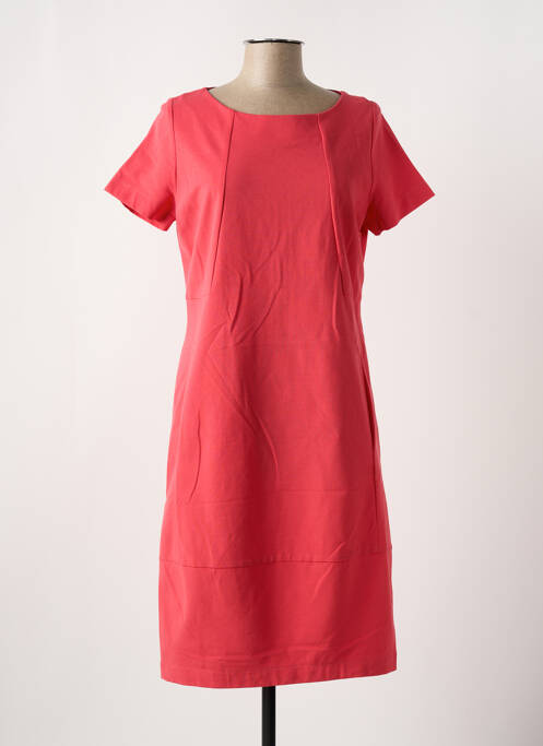 Robe mi-longue manches courtes manches courtes rose ROSSO 35 femme