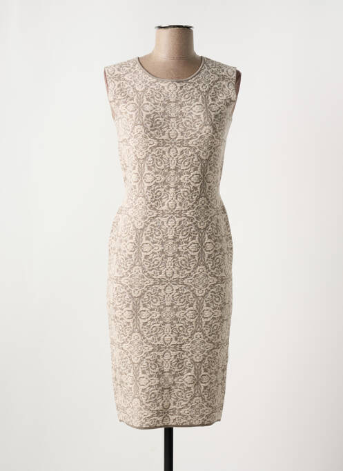 Robe mi-longue sans manche sans manche beige D.EXTERIOR femme