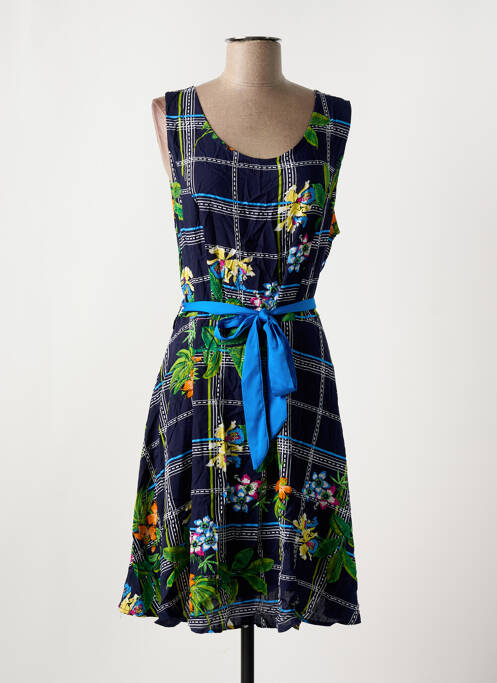 Robe mi-longue bleu POMME ROUGE pour femme