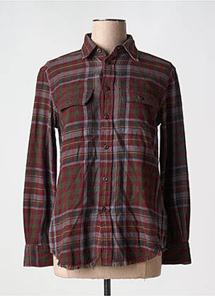 Chemisier coupe cintrée manches longues rouge RALPH LAUREN femme