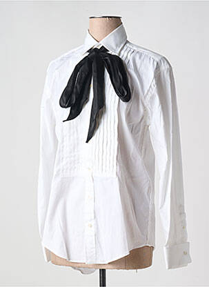 Chemisier coupe cintrée manches longues blanc RALPH LAUREN femme