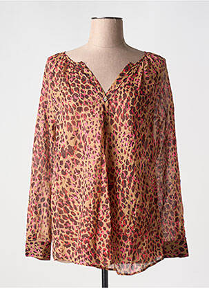 Chemisier tissage crêpe manches longues rose 0039 ITALY femme