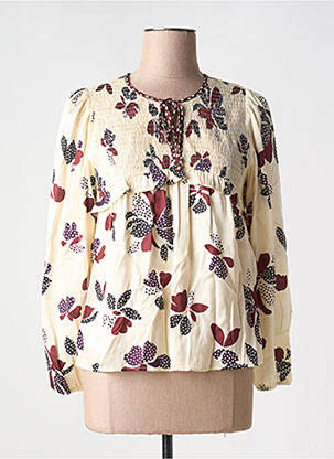 Blouse imprimé fleurs manches 3/4 beige BA&SH femme
