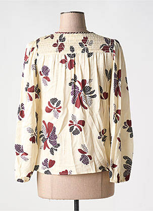 Blouse imprimé fleurs manches 3/4 beige BA&SH femme